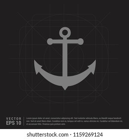 anchor icon - Black Creative Background - Free vector icon