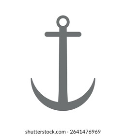 Anchor icon. Black vector illustration.