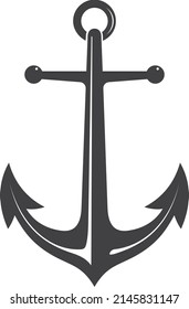 Icono de anclaje en blanco y negro