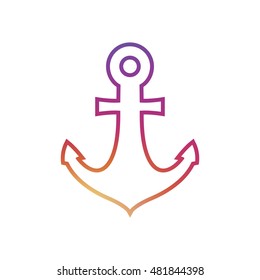 Anchor icon. Anchor clip art. Art design illustration. Compatible with ai, cdr, pdf, png and eps formats.