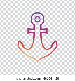 Anchor icon. Anchor clip art. Art design illustration. Compatible with ai, cdr, pdf, png and eps formats.