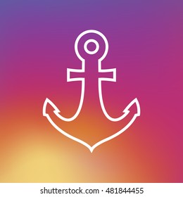 Anchor icon. Anchor clip art. Art design illustration. Compatible with ai, cdr, pdf, png and eps formats.