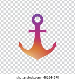 Anchor icon. Anchor clip art. Art design illustration. Compatible with ai, cdr, pdf, png and eps formats.