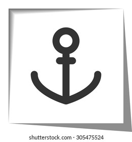 Anchor icon with cut out shadow effect