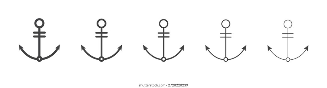 Diseño del icono del ancla, logotipo, App, interfaz de usuario. Ilustración vectorial, EPS