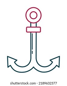anchor icon design over white