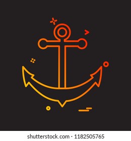 Anchor icon design vector