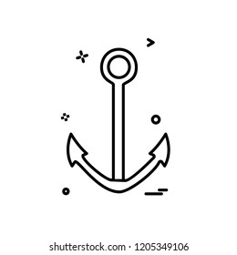 Anchor icon design vector