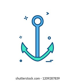 Anchor icon design vector
