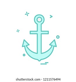 Anchor icon design vector
