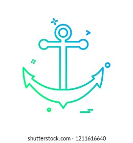 Anchor icon design vector