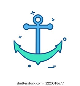 Anchor icon design vector