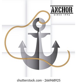 anchor icon design, vector illustration eps10 graphic 