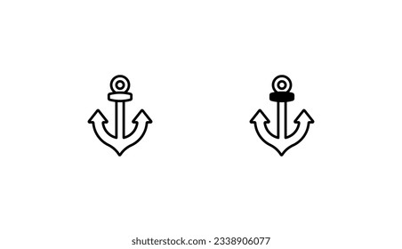 Anchor icon design with white background stock illustration