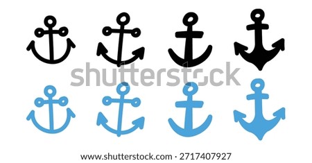 anchor icon doodle sailor hand drawing pirate nautical sea