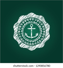 anchor icon drawn on blackboard