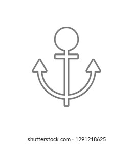 Anchor icon. Element of cyber security for mobile concept and web apps icon. Thin line icon for website design and development, app development