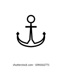 anchor icon. Element of navigation for mobile concept and web apps. Thin line anchor icon can be used for web and mobile on white background