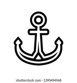 anchor icon. Element of navigation for mobile concept and web apps icon. Glyph, flat icon for website design and development, app development