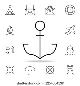 anchor icon. Element of simple icon for websites, web design, mobile app, info graphics. Thin line icon for website design and development, app development on white background