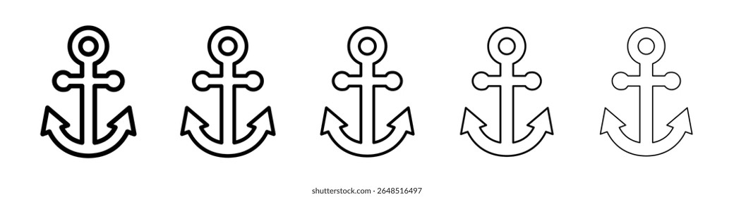 Anchor icon filled flat sign concept for web design.