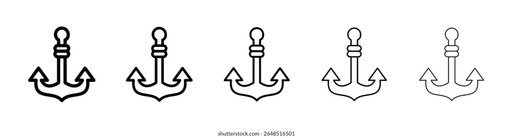 Anchor icon filled flat sign concept for web design.
