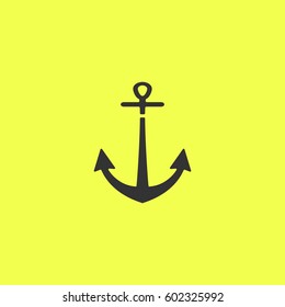 Anchor icon flat. 