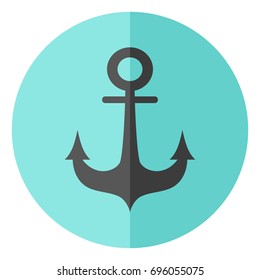 anchor. Icon. Flat design