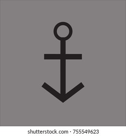 anchor icon flat design


