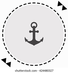 Anchor icon Flat Design. Isolated Illustration.