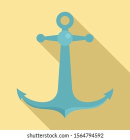 Anchor icon. Flat illustration of anchor vector icon for web design