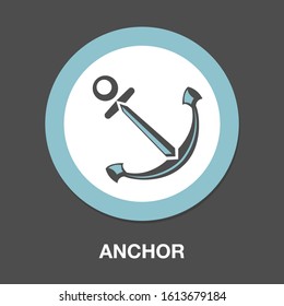 anchor icon. flat illustration of anchor. vector icon. anchor sign symbol