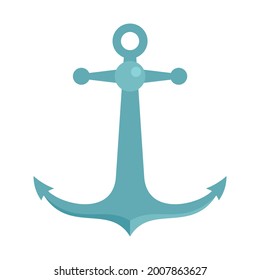 Anchor icon. Flat illustration of anchor vector icon isolated on white background