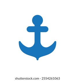 Anchor icon Flat line illustration