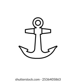 anchor icon Flat logo isolated symbol