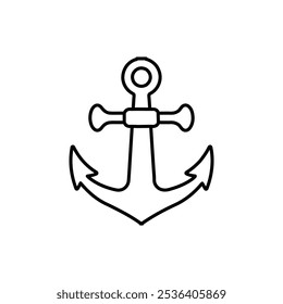 anchor icon Flat logo isolated symbol