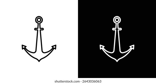 Anchor icon Flat style logo vector. perfect for UI designs