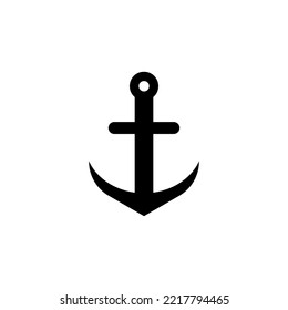 Anchor icon glyph style design. Anchor vector illustration. isolated on white background.