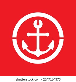 Ankersymbol, grafische Ressourcenvorlage, Vektorgrafik.