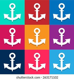 anchor  icon great for any use. Vector EPS10.
