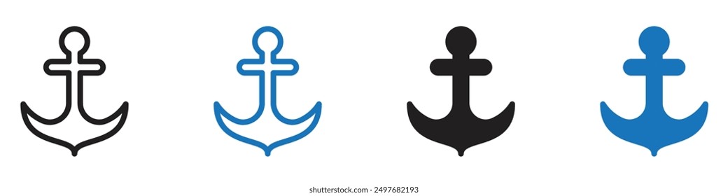 Anchor icon Group symbol or sign vector