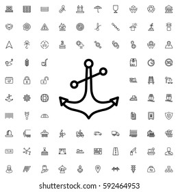 anchor icon illustration isolated vector sign symbol. Logistic icons vector set.