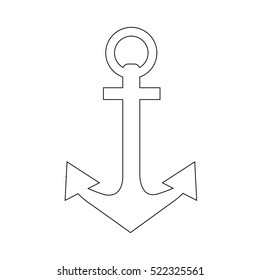 A anchor icon illustration isolated in a white background