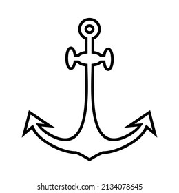 icono de anclaje, símbolo de ilustración vector de icono, icono de línea