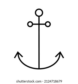 anchor icon, illustration single icon vector, line icon