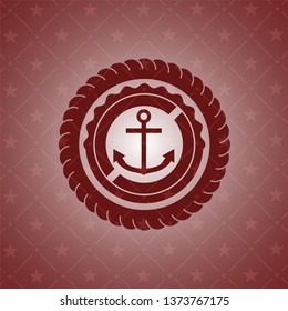 anchor icon inside badge with red background