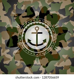 anchor icon inside camouflaged emblem