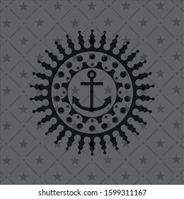 anchor icon inside dark badge