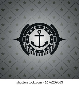 anchor icon inside dark badge or emblem
