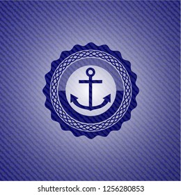 anchor icon inside jean background
